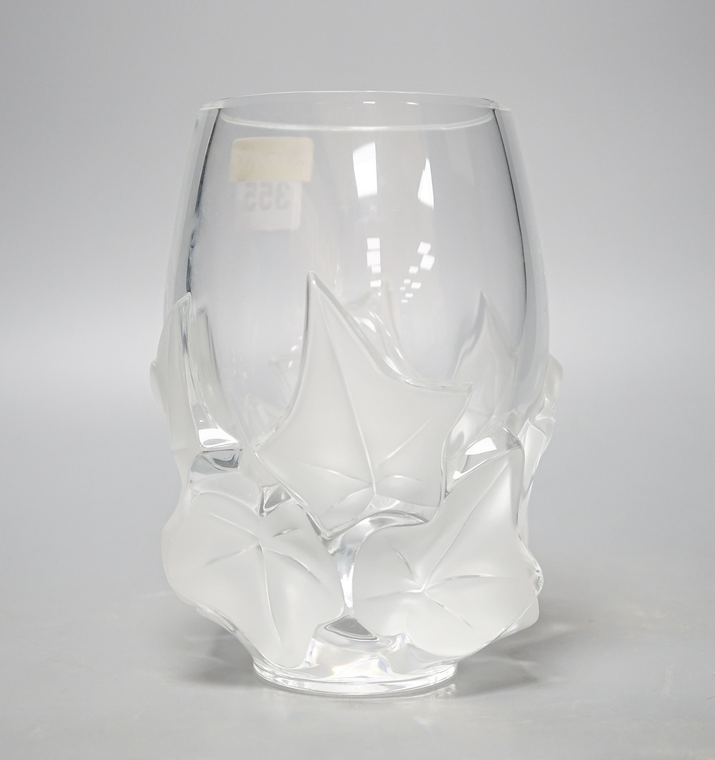 A modern Lalique glass vase 17cm